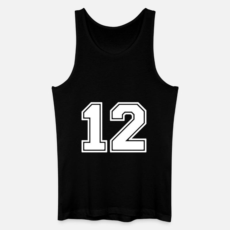 12 - Männer Bio Tank Top - Schwarz