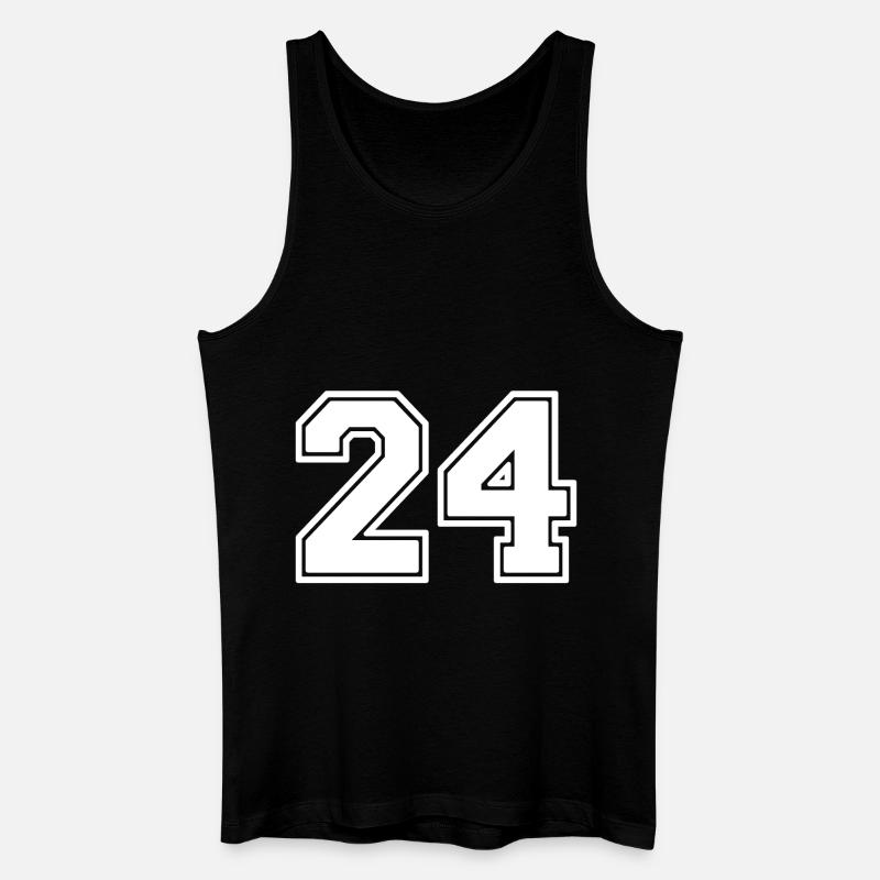 24 - Männer Bio Tank Top - Schwarz