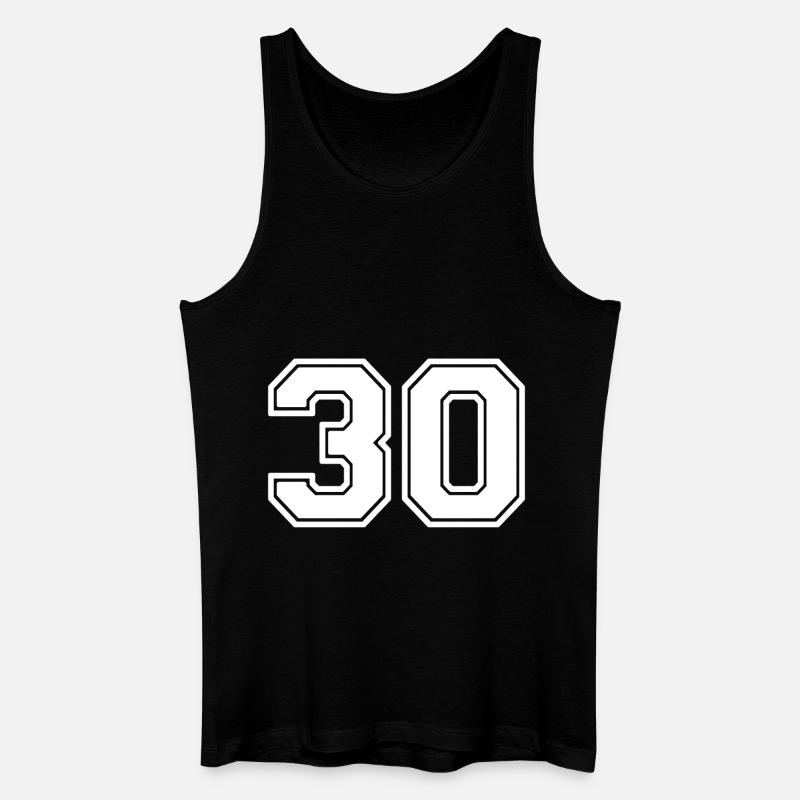30 - Männer Bio Tank Top - Schwarz