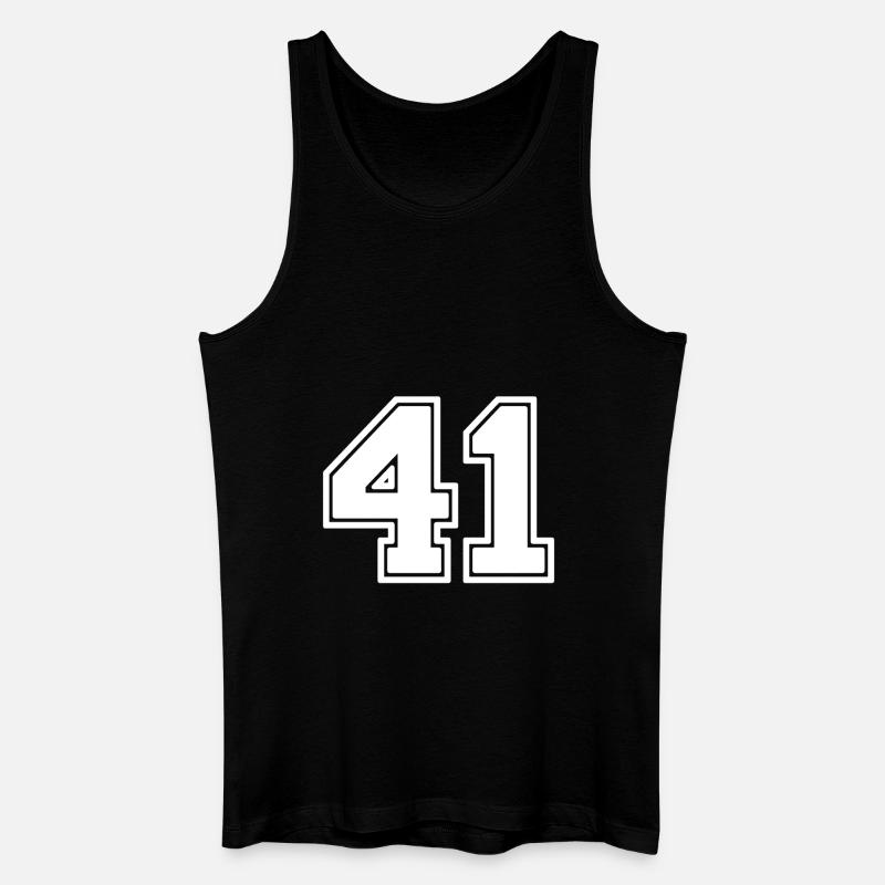 Nummer 41 - Männer Bio Tank Top - Schwarz