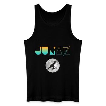 JULIAN - Beautiful boy name with dinosaur - Men’s Organic Tank Top - black - Front