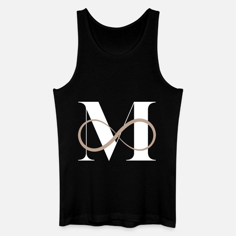 Unendlicher Buchstabe m - Männer Bio Tank Top - Schwarz