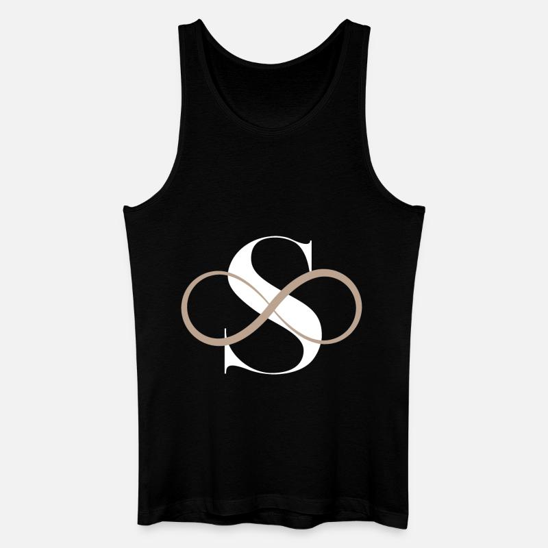 Unendlicher Buchstabe s - Männer Bio Tank Top - Schwarz