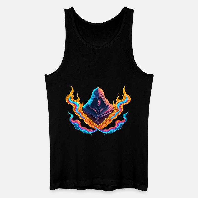 TRANSFORMATIVE KRAFT VON NEONFLAMMEN - Männer Bio Tank Top - Schwarz