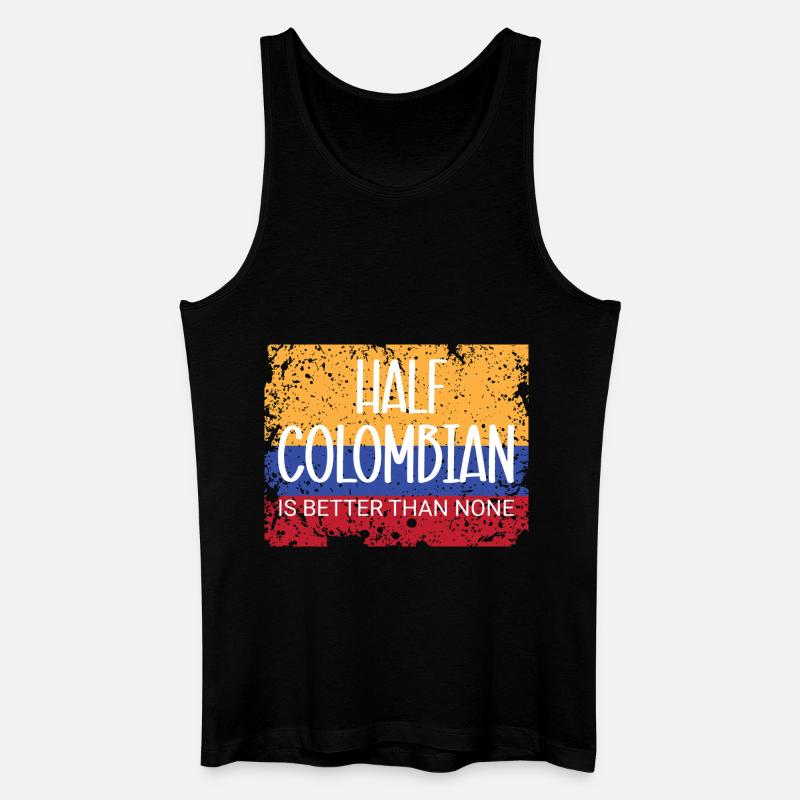 Kolumbien - Männer Bio Tank Top - Schwarz