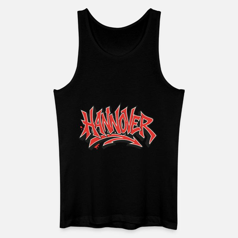 Hannover Graffiti - Männer Bio Tank Top - Schwarz