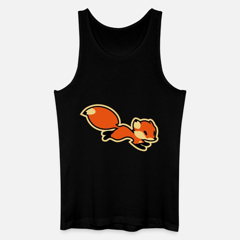 Fox - Männer Bio Tank Top - Schwarz