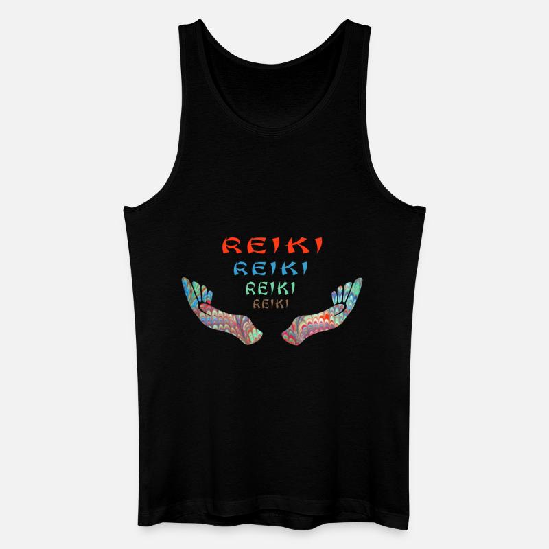 reiki reiki reiki e 72 - Männer Bio Tank Top - Schwarz