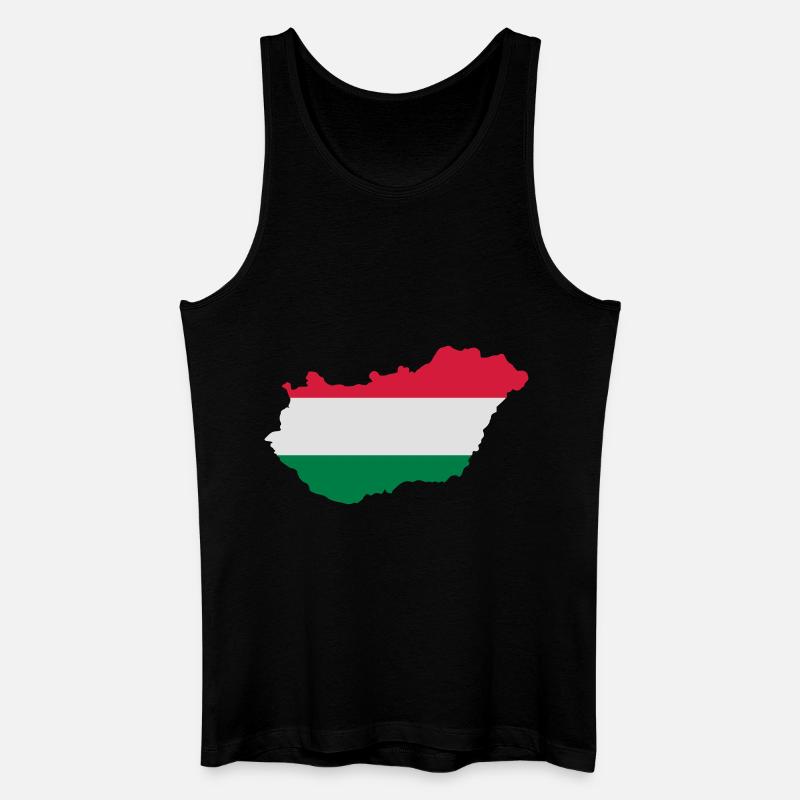 Ungarn - Männer Bio Tank Top - Schwarz