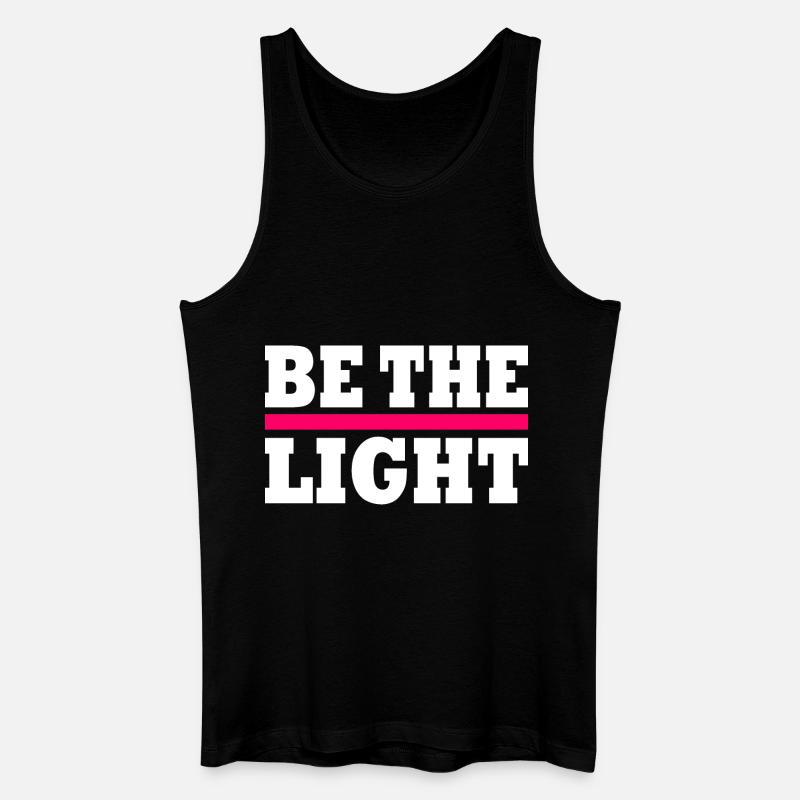 Be the light - Männer Bio Tank Top - Schwarz