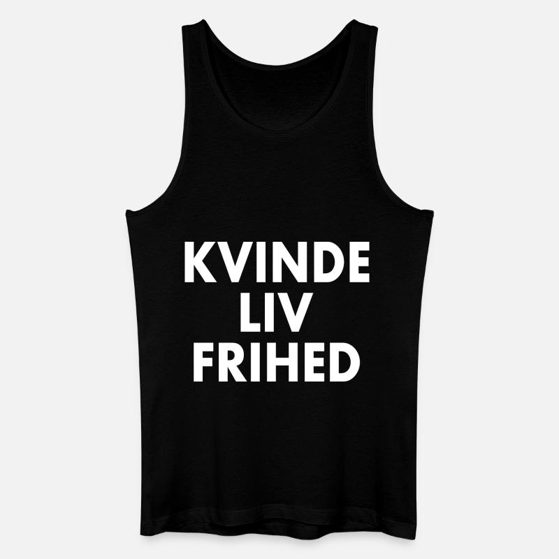 Weibliche Lebensfreiheit - Männer Bio Tank Top - Schwarz