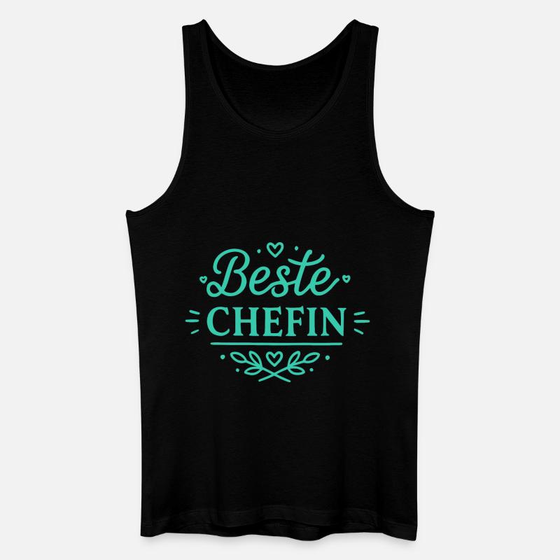 Beste Chefin - Männer Bio Tank Top - Schwarz