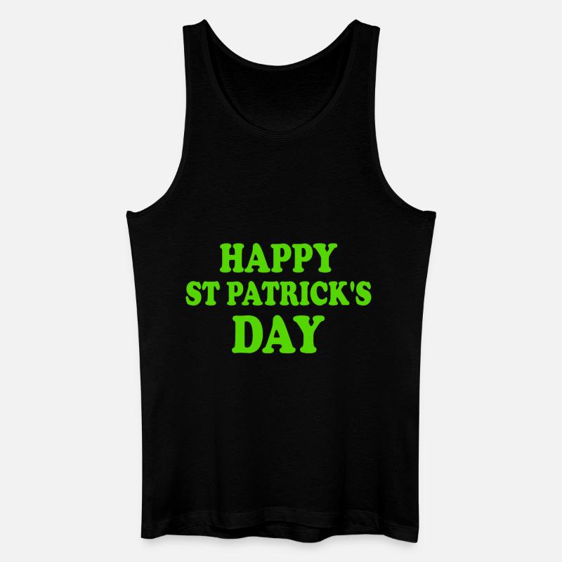 happy st patricks day - Männer Bio Tank Top - Schwarz
