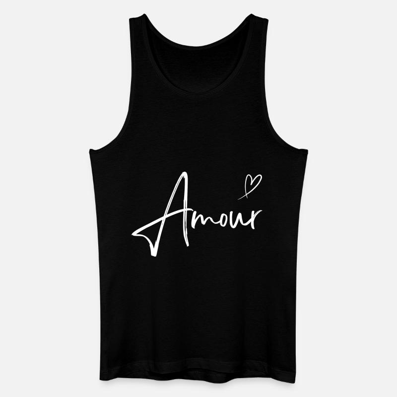Amour - Männer Bio Tank Top - Schwarz