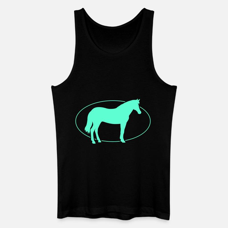Pferd Horse - Männer Bio Tank Top - Schwarz