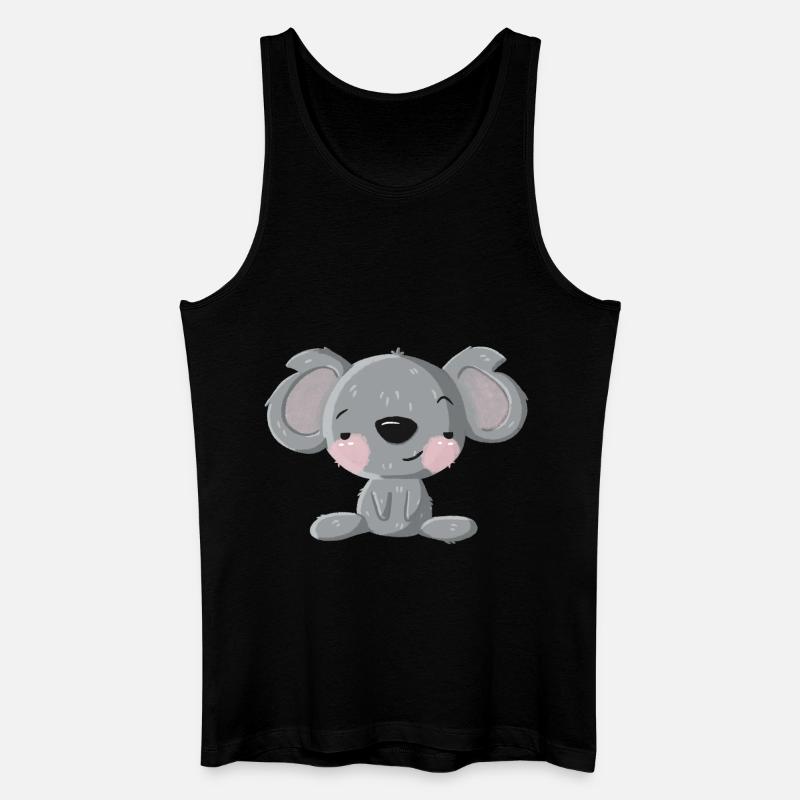 Flirt Koala - Männer Bio Tank Top - Schwarz
