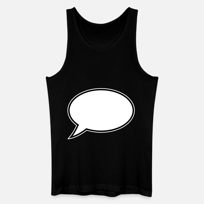 Sprechblase Design - Männer Bio Tank Top - Schwarz