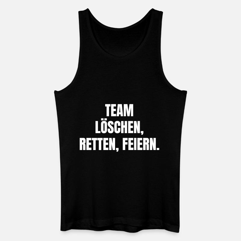 Team: Löschen, Retten, Feiern. - Männer Bio Tank Top - Schwarz