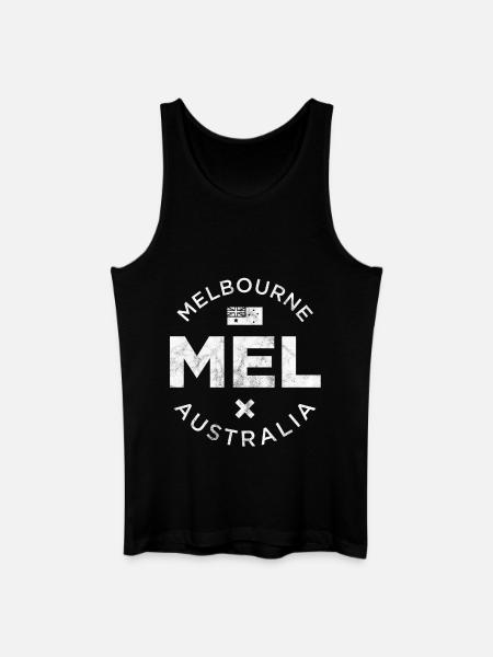 MEL, Melbourne Australia - Men’s Organic Tank Top - black