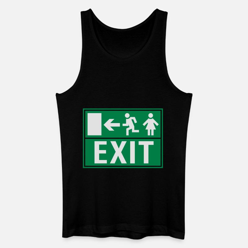 EXIT (NOTAUSGANG) - Männer Bio Tank Top - Schwarz
