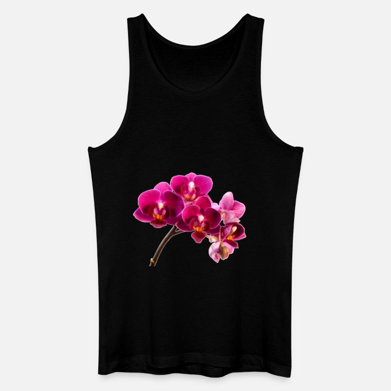 Orchidee Dunkellila - Männer Bio Tank Top - Schwarz