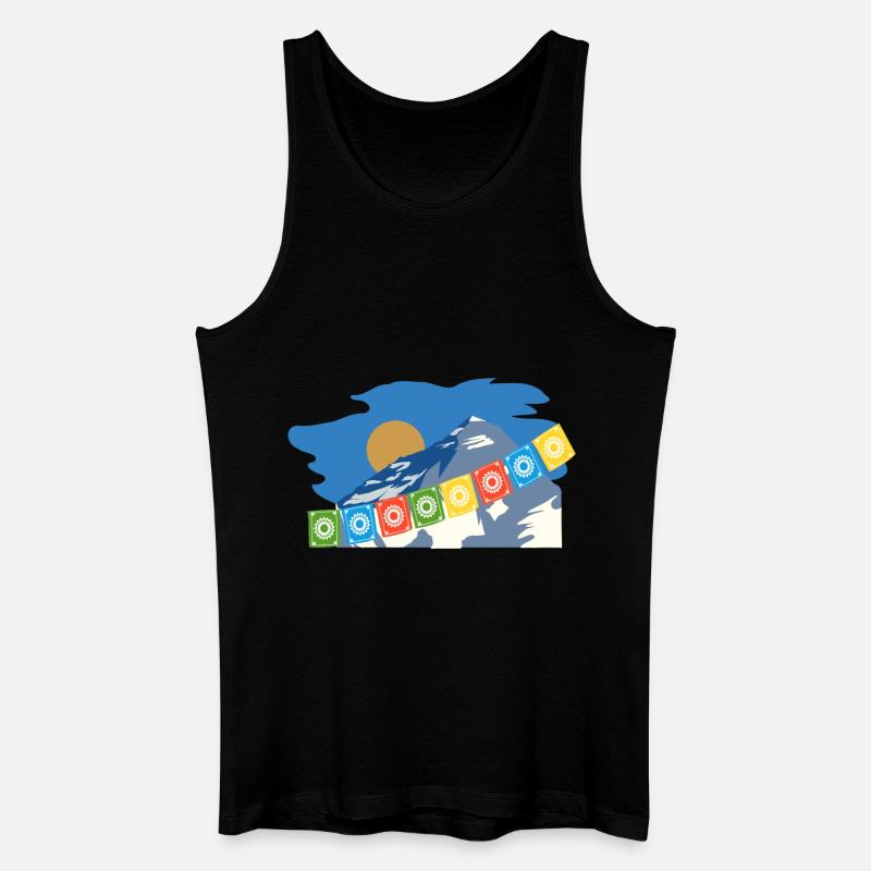 Himalayan Mountain - Männer Bio Tank Top - Schwarz