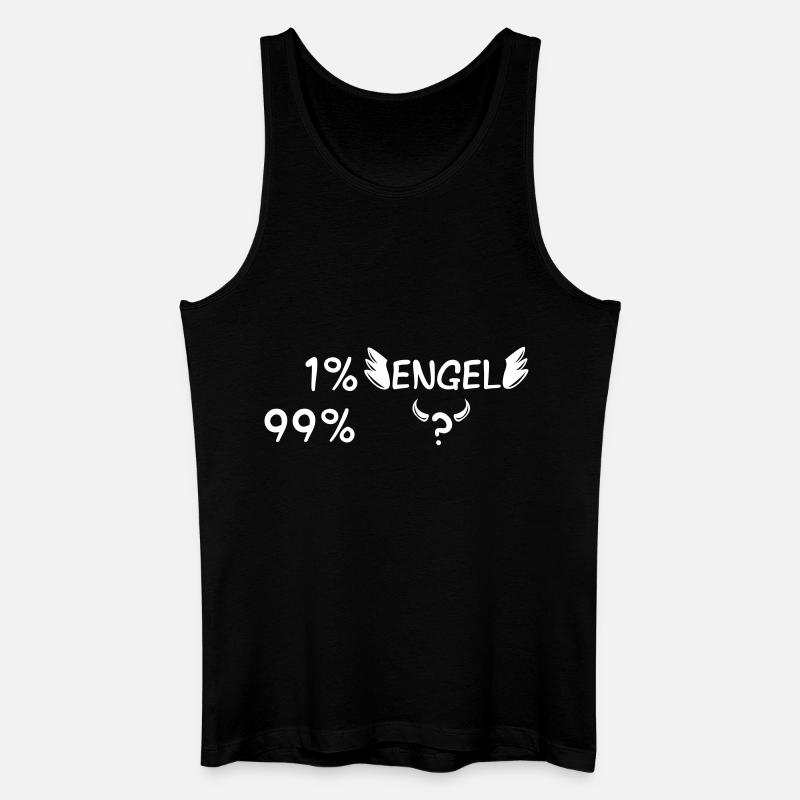 Engel oder Teufel - Männer Bio Tank Top - Schwarz