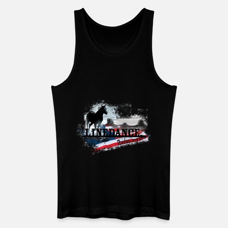 kl_linedance30 - Männer Bio Tank Top - Schwarz
