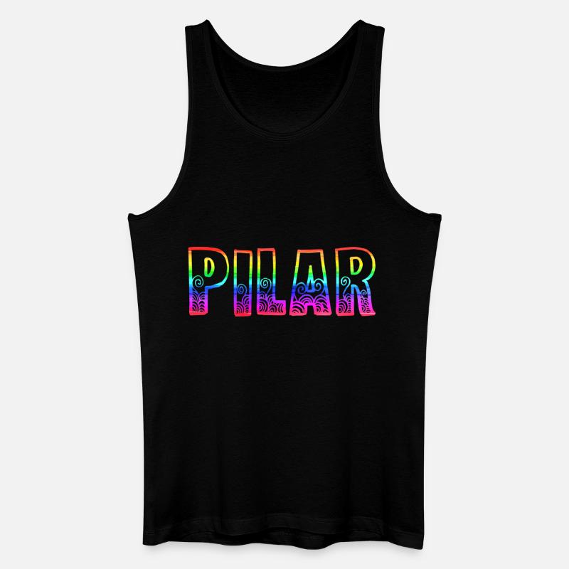 pilar rs regenbogen - Männer Bio Tank Top - Schwarz