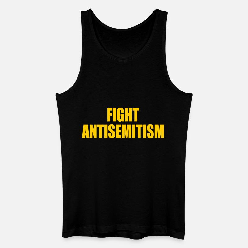 fight antisemitism - Männer Bio Tank Top - Schwarz
