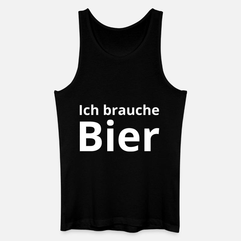 Bier - Männer Bio Tank Top - Schwarz