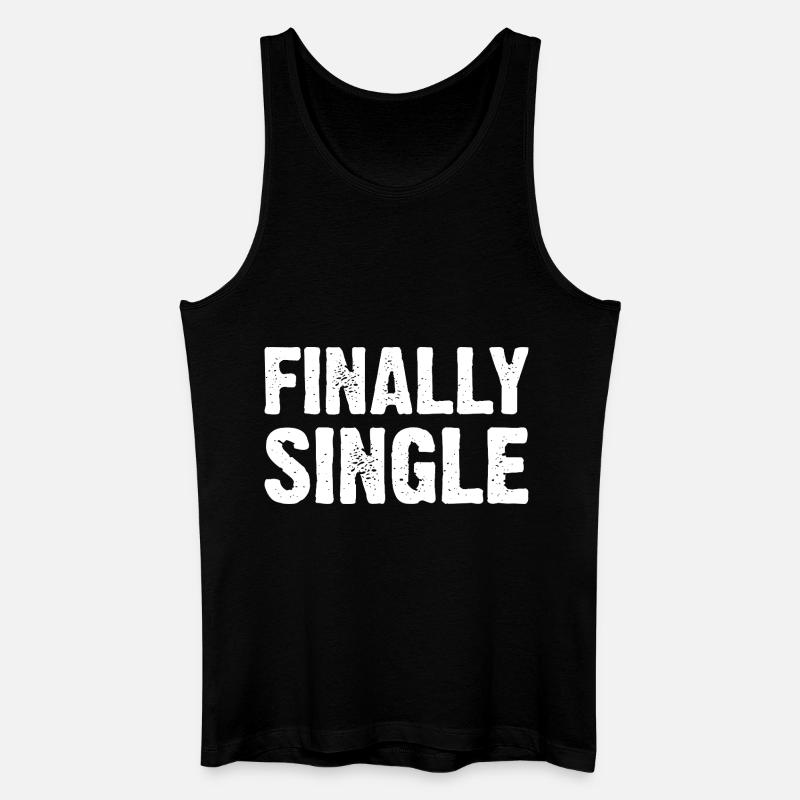 Finally Single - Männer Bio Tank Top - Schwarz