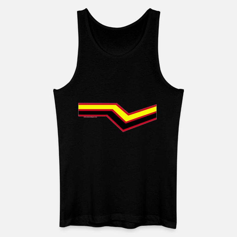 Latex Rubber Fetisch - Männer Bio Tank Top - Schwarz