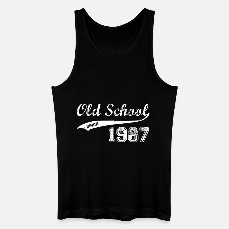 1987 - Männer Bio Tank Top - Schwarz
