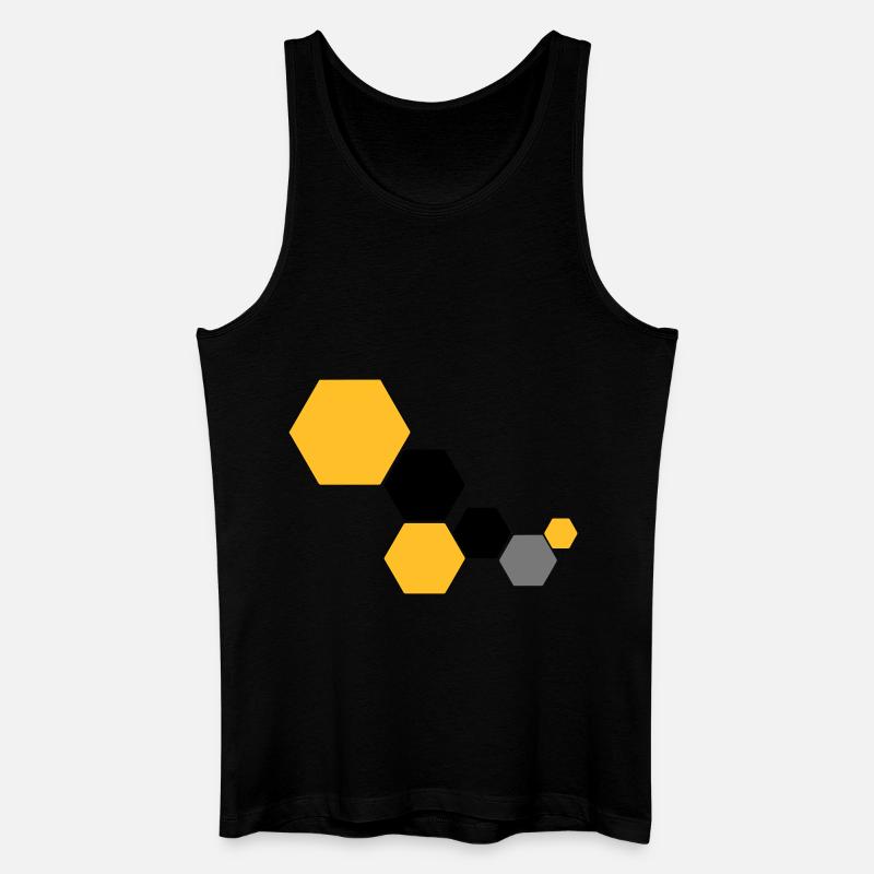 Waben 6 - Männer Bio Tank Top - Schwarz