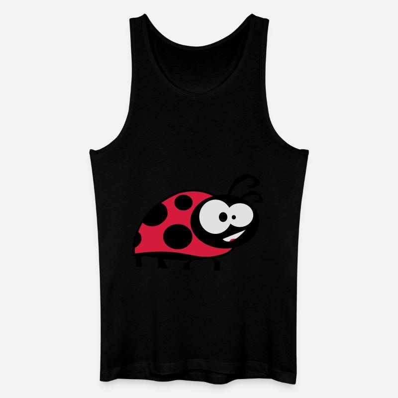 ladybug der Marienkäfer - Männer Bio Tank Top - Schwarz