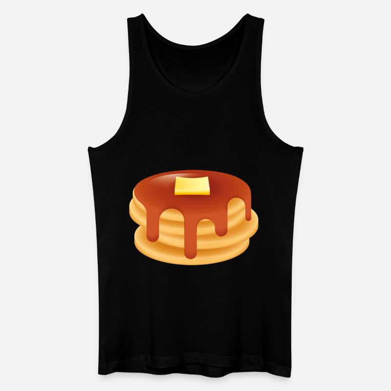 Smiley Pancake - Männer Bio Tank Top - Schwarz