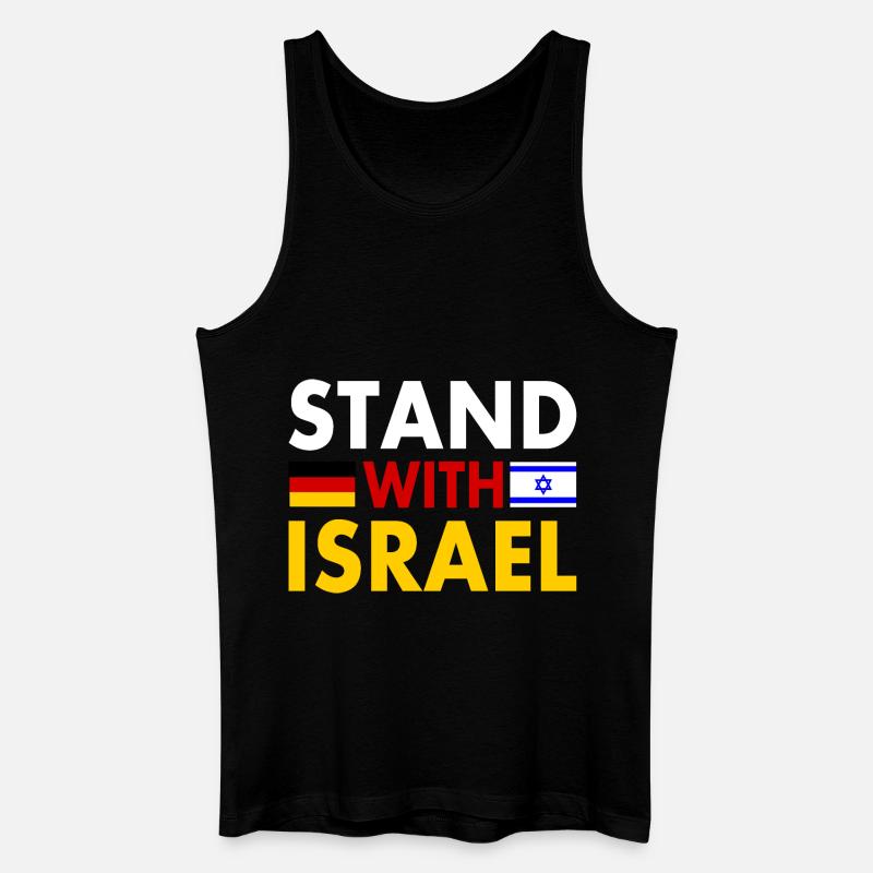 Stand with israel - Männer Bio Tank Top - Schwarz