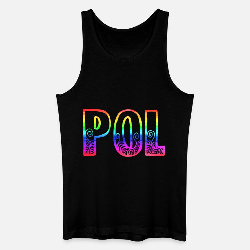 pol rs regenbogen - Männer Bio Tank Top - Schwarz