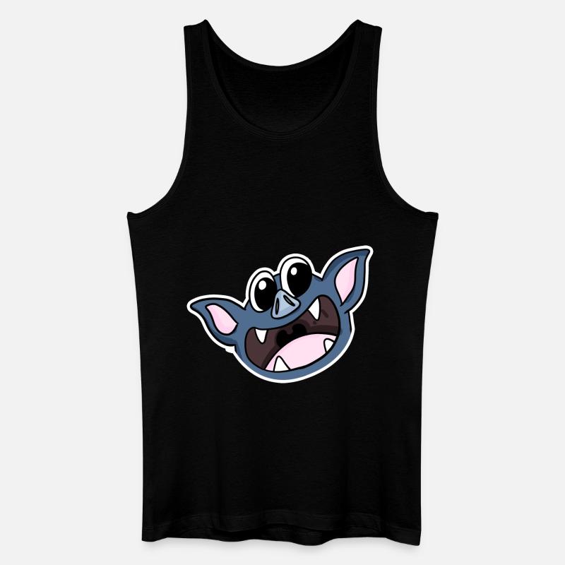 Fledermaus Kopf - Männer Bio Tank Top - Schwarz