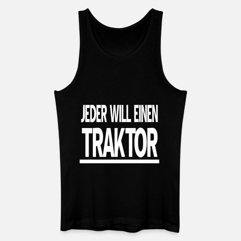 Traktor - Männer Bio Tank Top - Schwarz