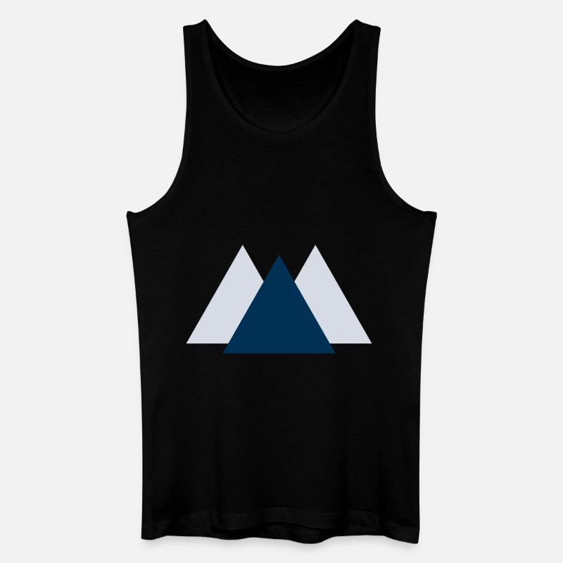 Geometric Peaks - Männer Bio Tank Top - Schwarz