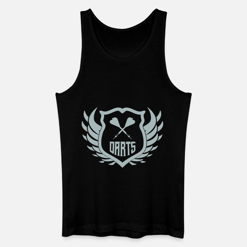 darts crest - Männer Bio Tank Top - Schwarz