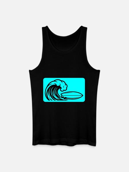 Surfboard Wave - Men’s Organic Tank Top - black