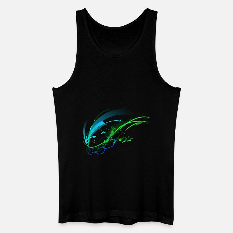 bluegreen - Männer Bio Tank Top - Schwarz