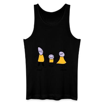 happy family - Débardeur bio Homme - noir - Devant