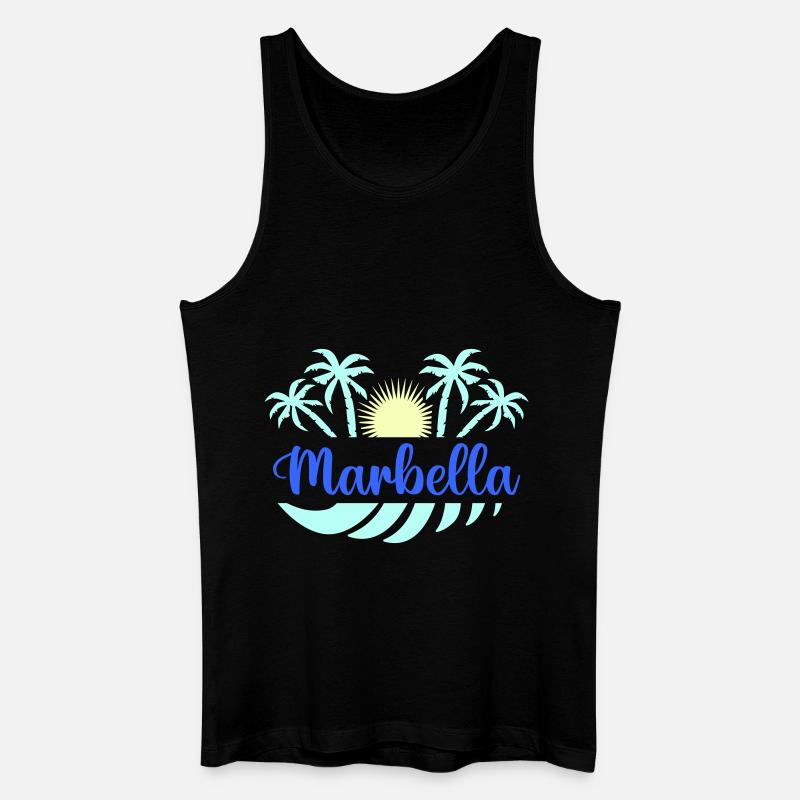 marbella - Männer Bio Tank Top - Schwarz