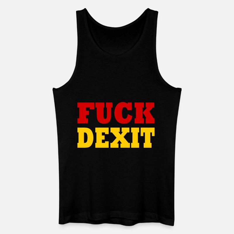 Fuck dexit - Männer Bio Tank Top - Schwarz