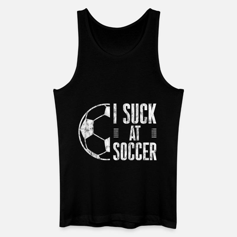 I Suck At Soccer 3 - Männer Bio Tank Top - Schwarz