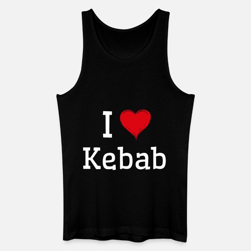 Ich liebe Kebab - Männer Bio Tank Top - Schwarz